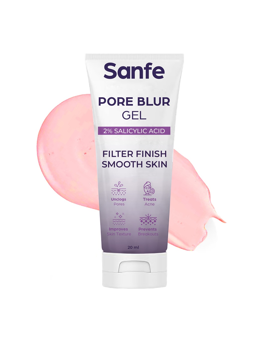 

Sanfe Pore Blur Gel Blurs Pore & Wrinkle With 2% Salicylic Acid - 20ml, White