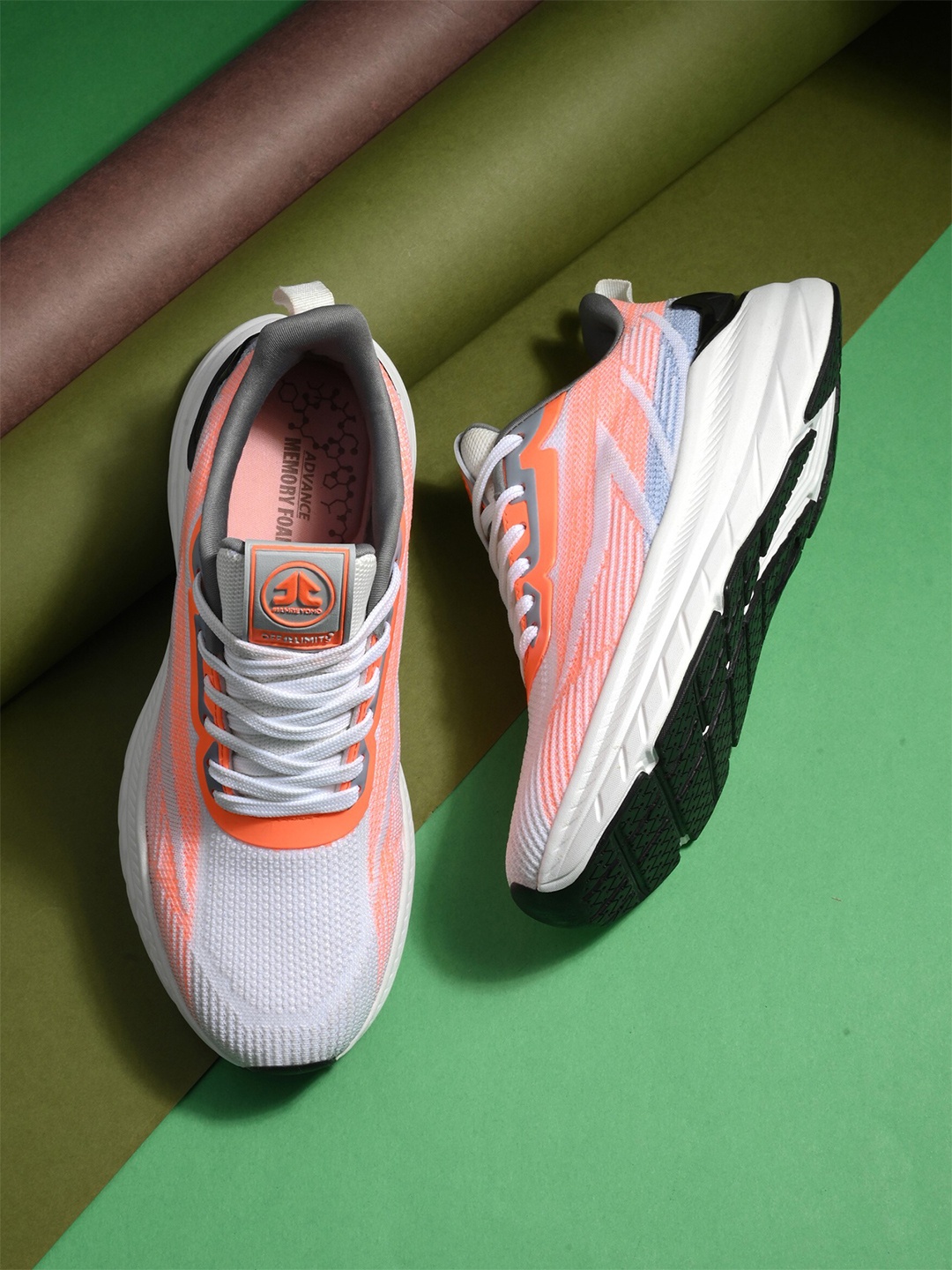 

OFF LIMITS Women Textured Lace-Up Running Shoes, Orange