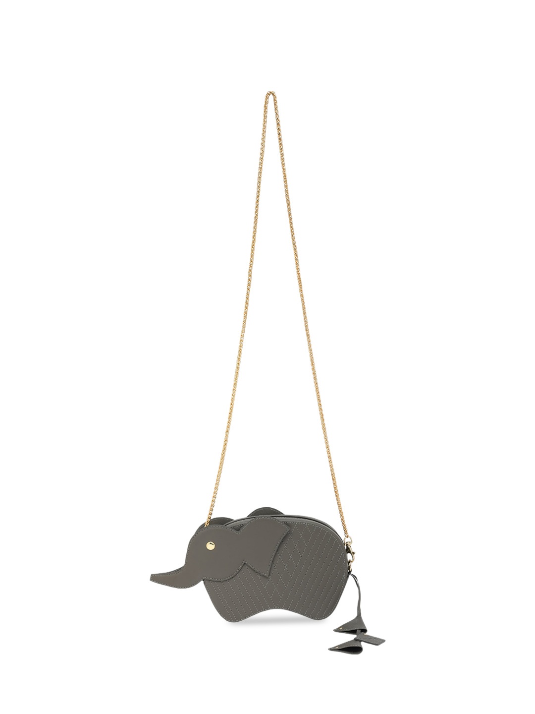 

IMMRI Colourblocked Leather Oversized Bucket Shoulder Bag with Quilted, Grey