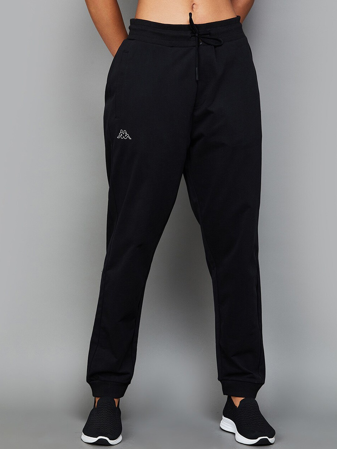 

Kappa Women Regular Fit Pure Cotton Joggers, Black