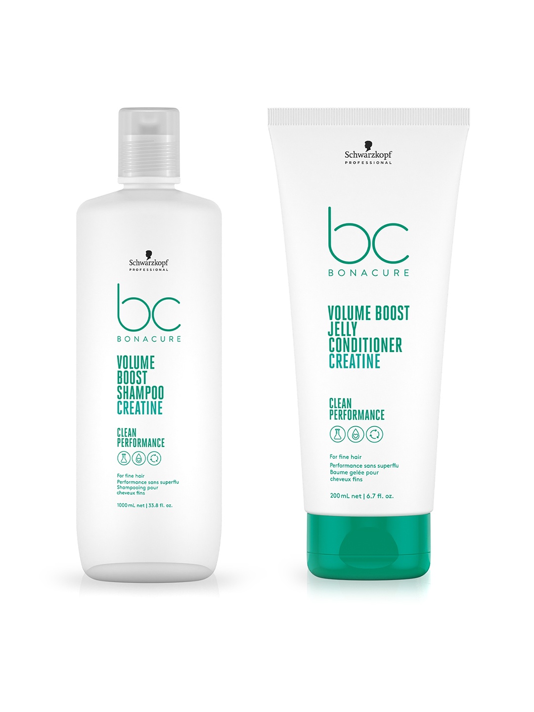 

Schwarzkopf PROFESSIONAL Set of Volume Boost Shampoo 1 L & Conditioner 200 ml, White