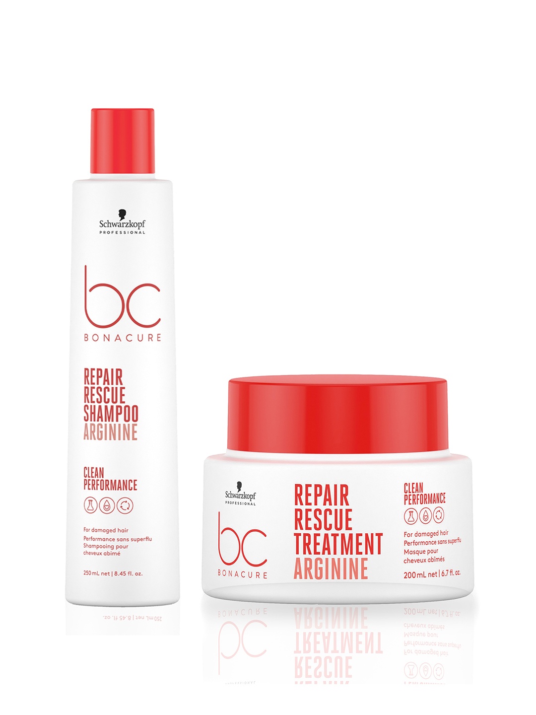 

Schwarzkopf PROFESSIONAL Bonacure Repair Rescue Shampoo 250ml & Hair Mask 200ml, White