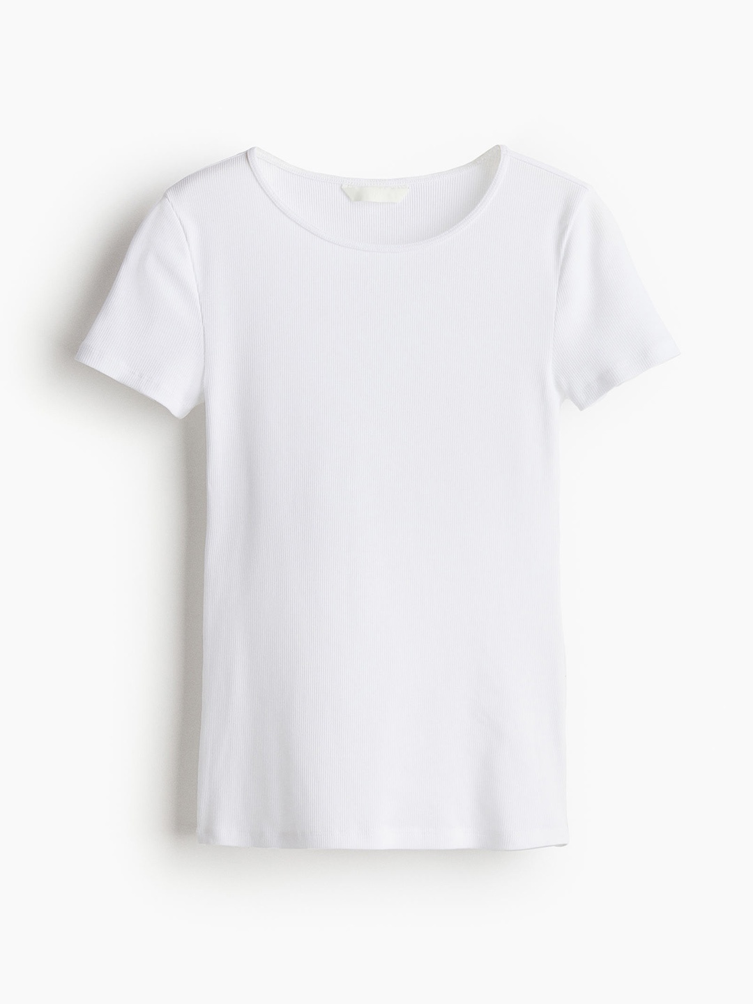 

H&M Women Ribbed T-shirt, White