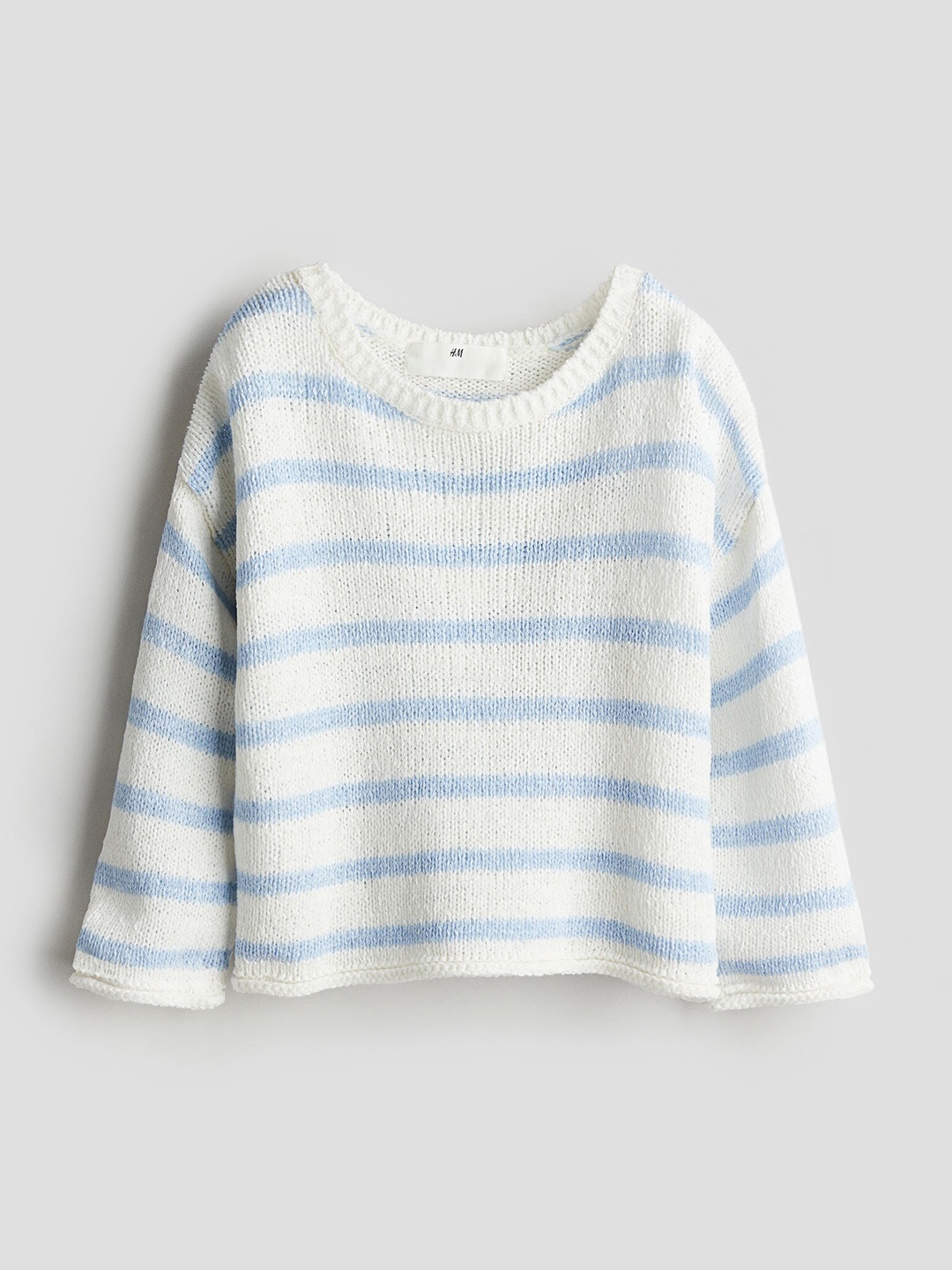 

H&M Girls Roll-Edge Jumper, Blue