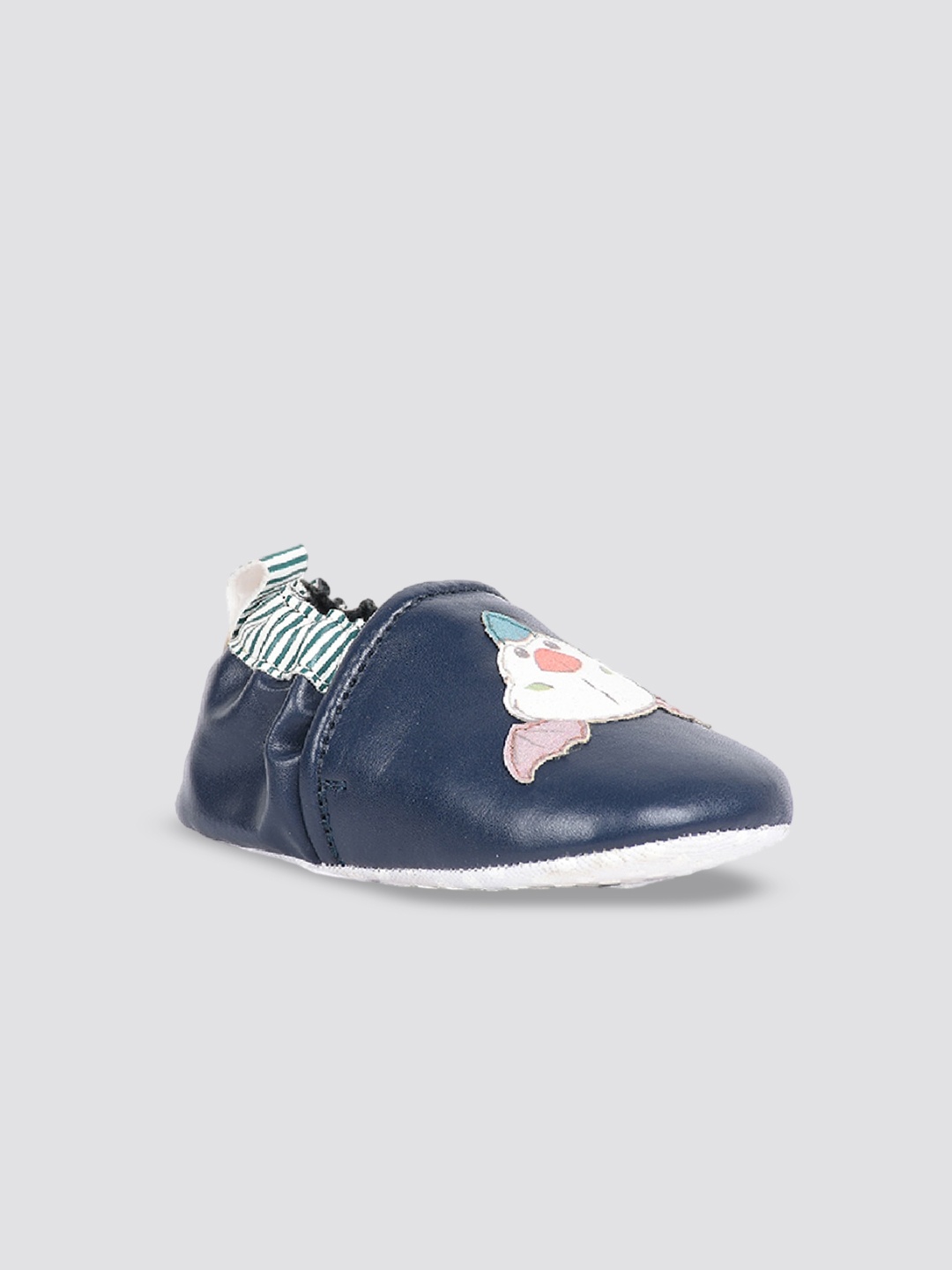 

mothercare Boys Textured Applique Slip-On Sneakers, Navy blue