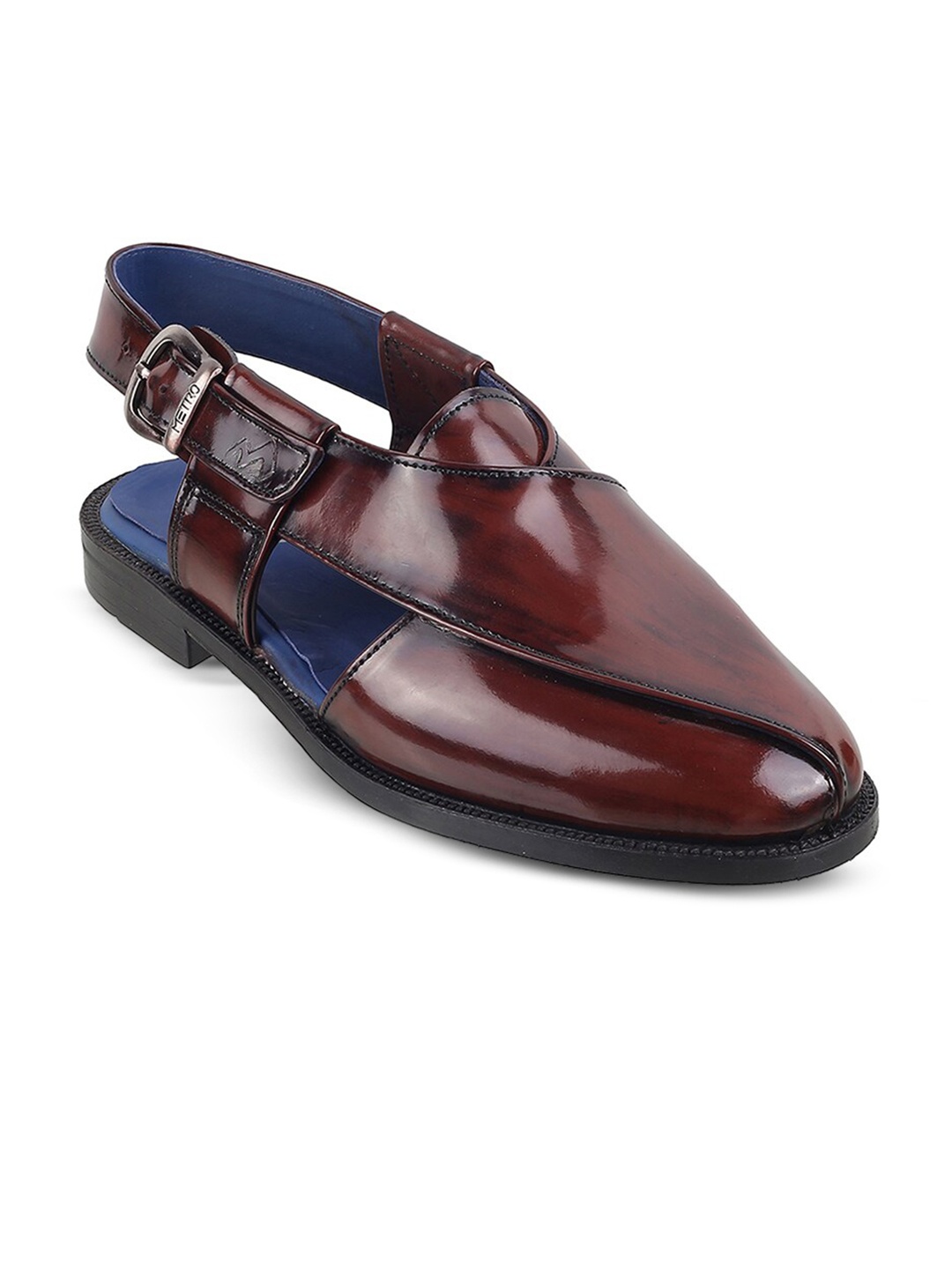 

Metro Men Leather Shoe-Style Sandals, Maroon