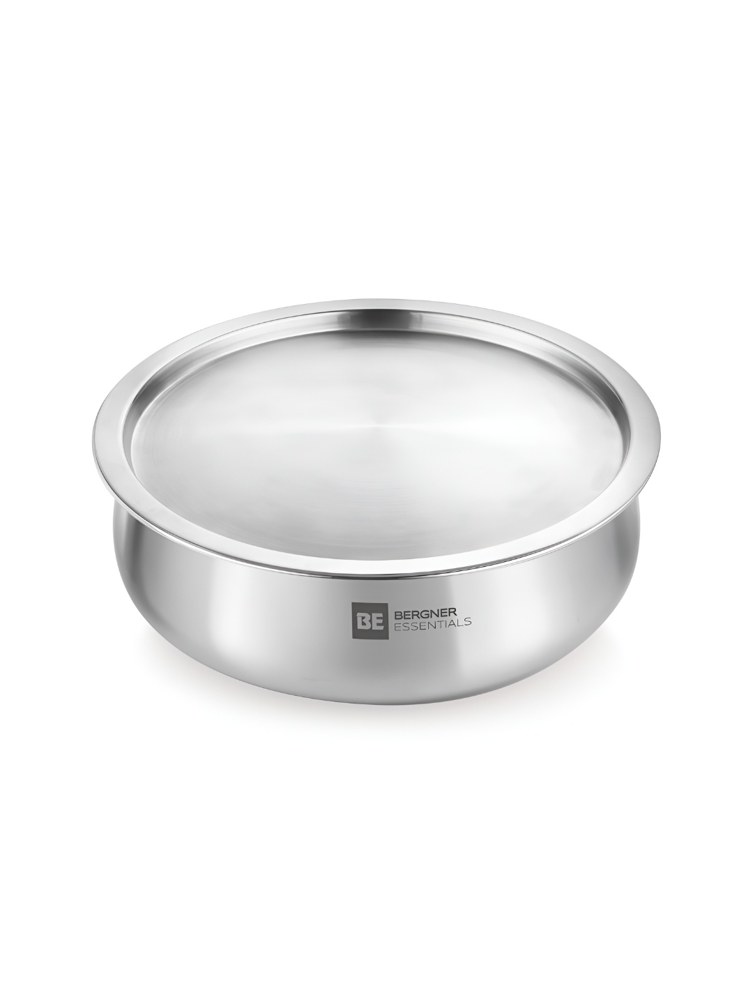 

BERGNER BE Essential TriPly Induction Bottom Stainless Steel Biryani Handi (8.4 L), Grey