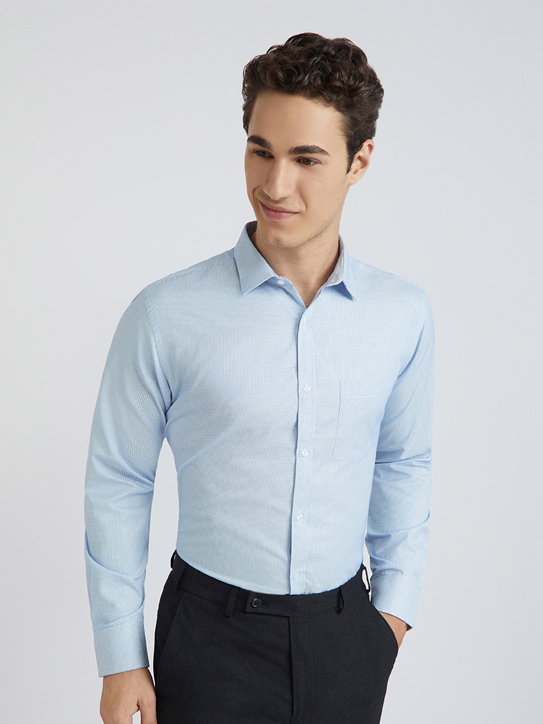 

Park Avenue Men Slim Fit Work Formal Shirt, Blue
