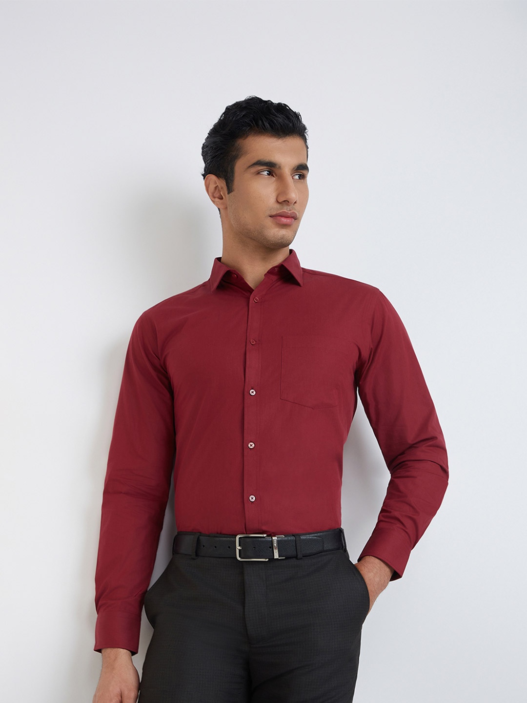 

Park Avenue Slim Fit Pure Cotton Formal Shirt, Maroon