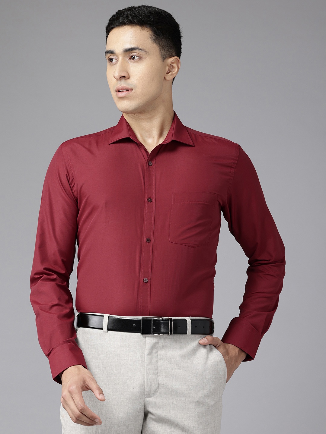 

Park Avenue Slim Fit Formal Shirt, Maroon