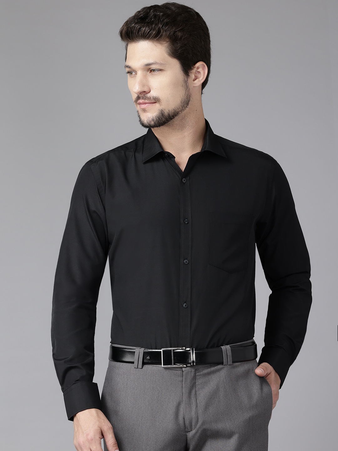 

Park Avenue Slim Fit Formal Shirt, Black