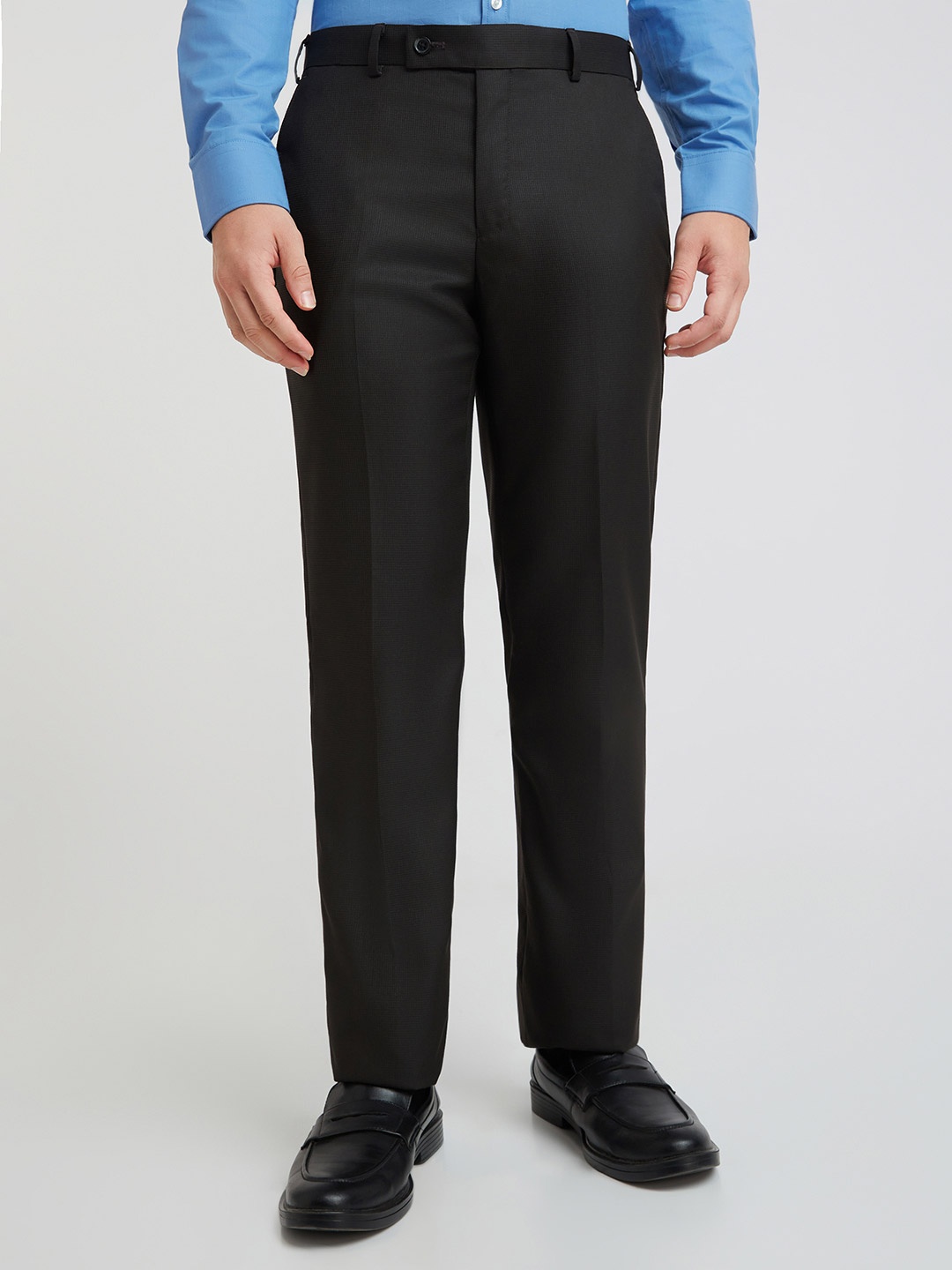 

Park Avenue Men Checked Formal Trousers, Brown