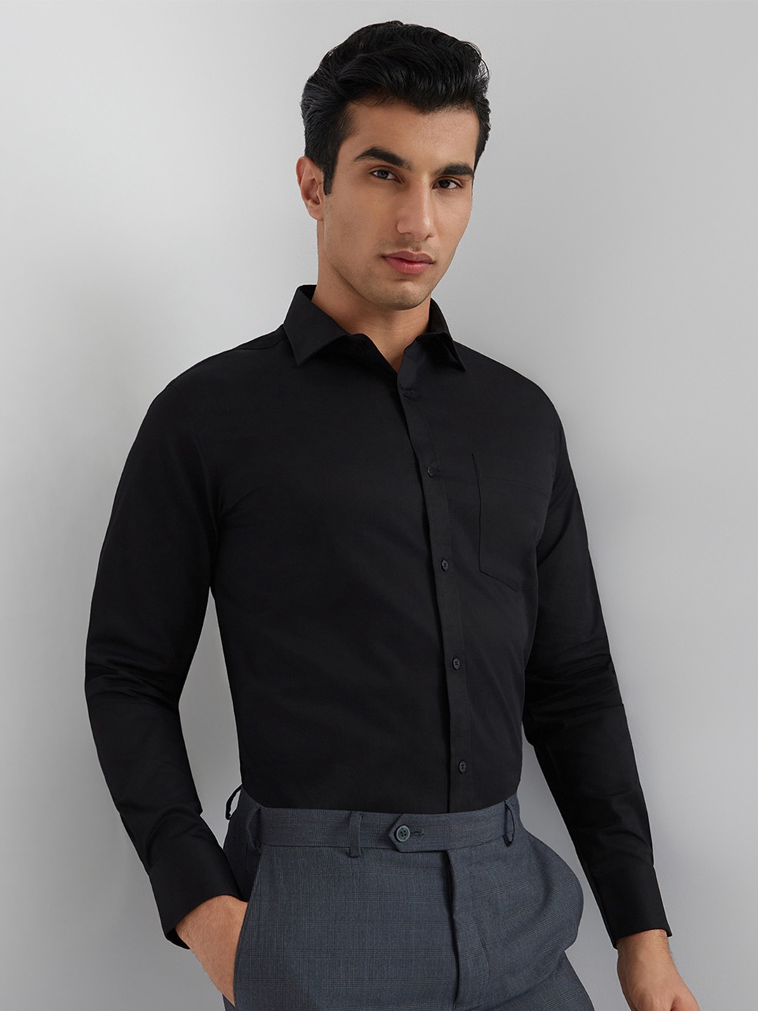 

Park Avenue Slim Fit Formal Shirt, Black