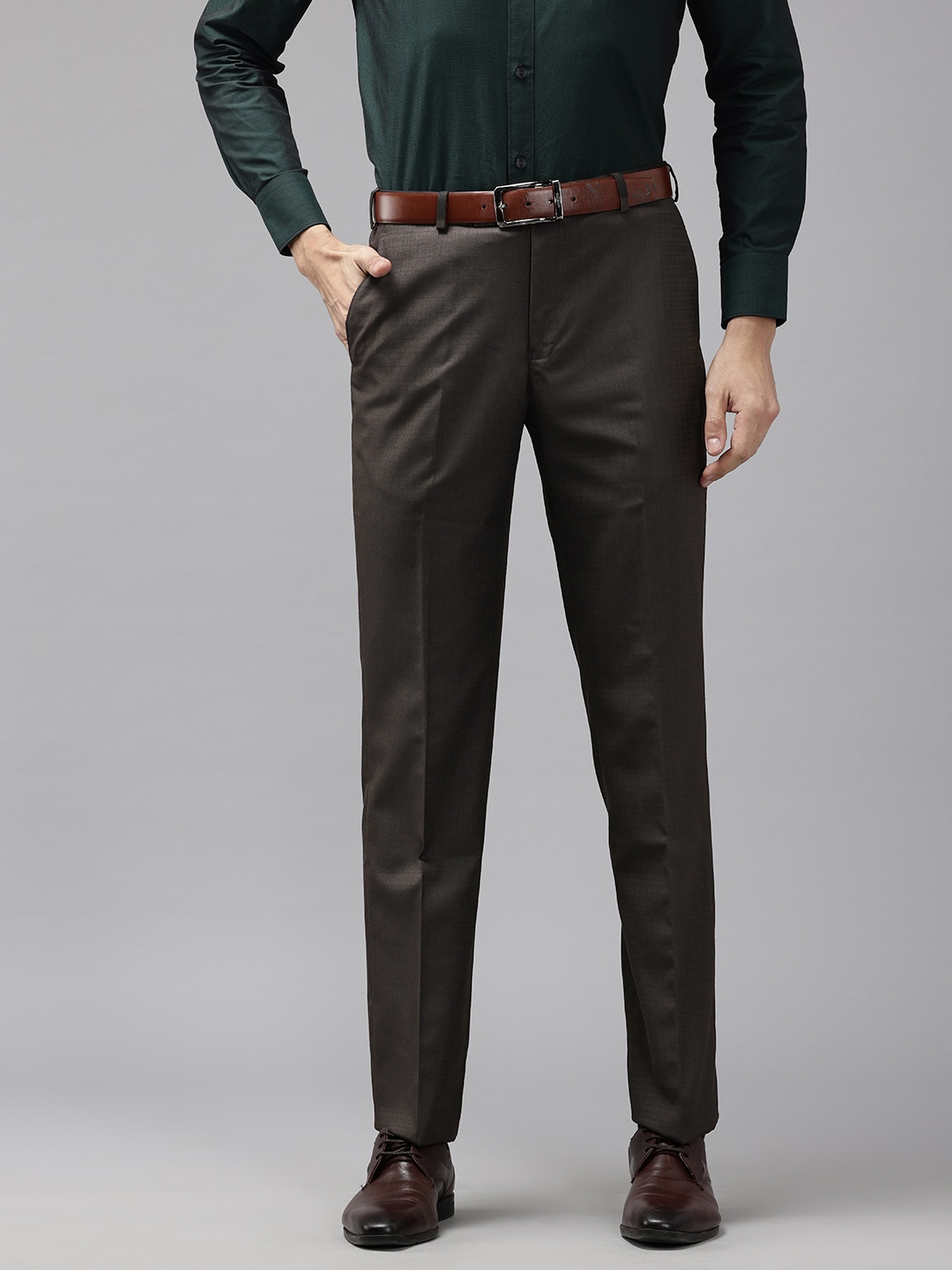 

Park Avenue Men Formal Trousers, Brown