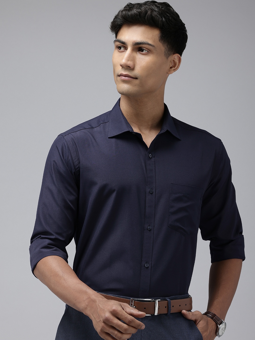 

Park Avenue Slim Fit Formal Shirt, Navy blue