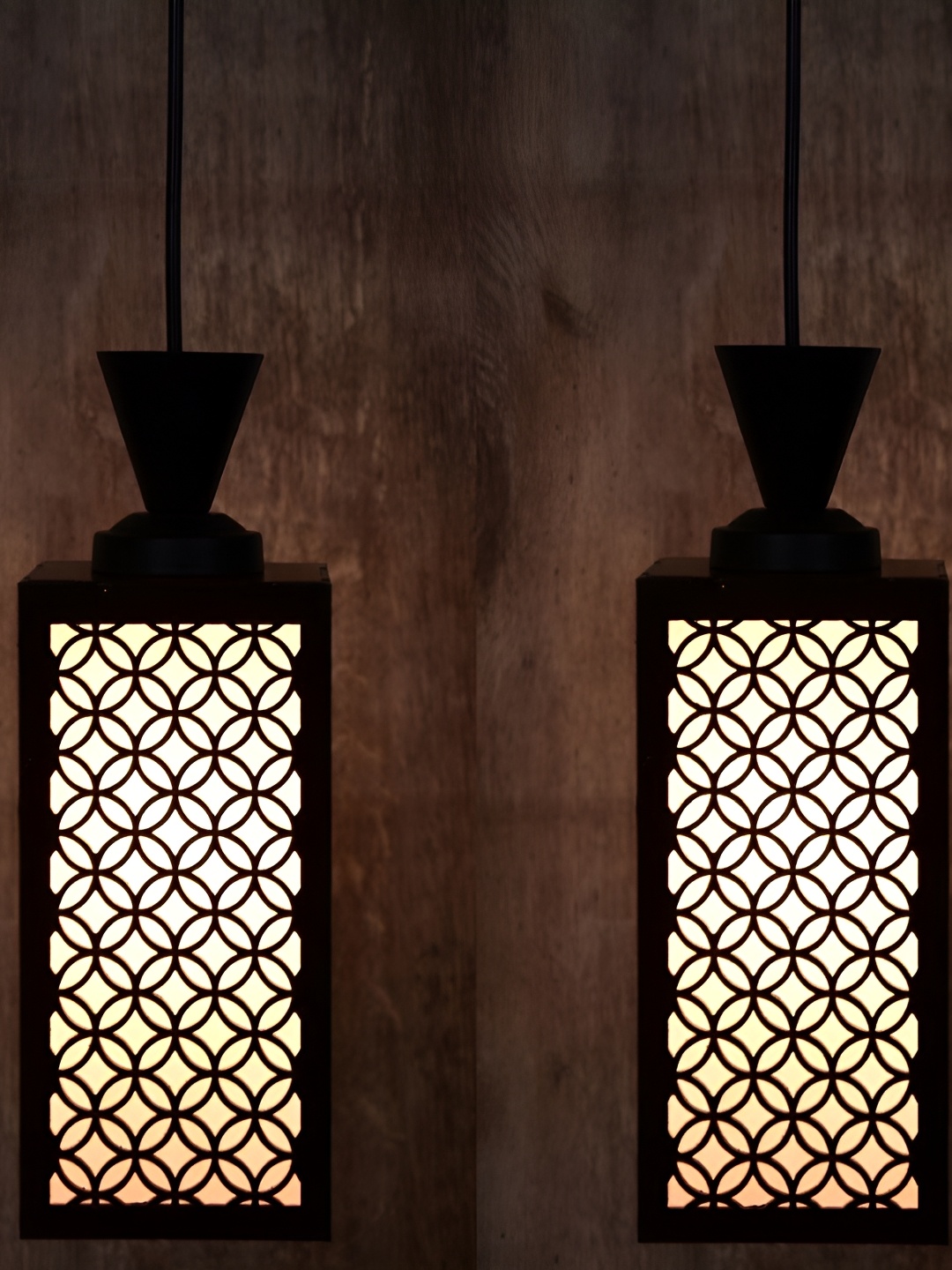 

1ST TIME Brown 2 Pieces Textured Traditional Ceiling Lamp
