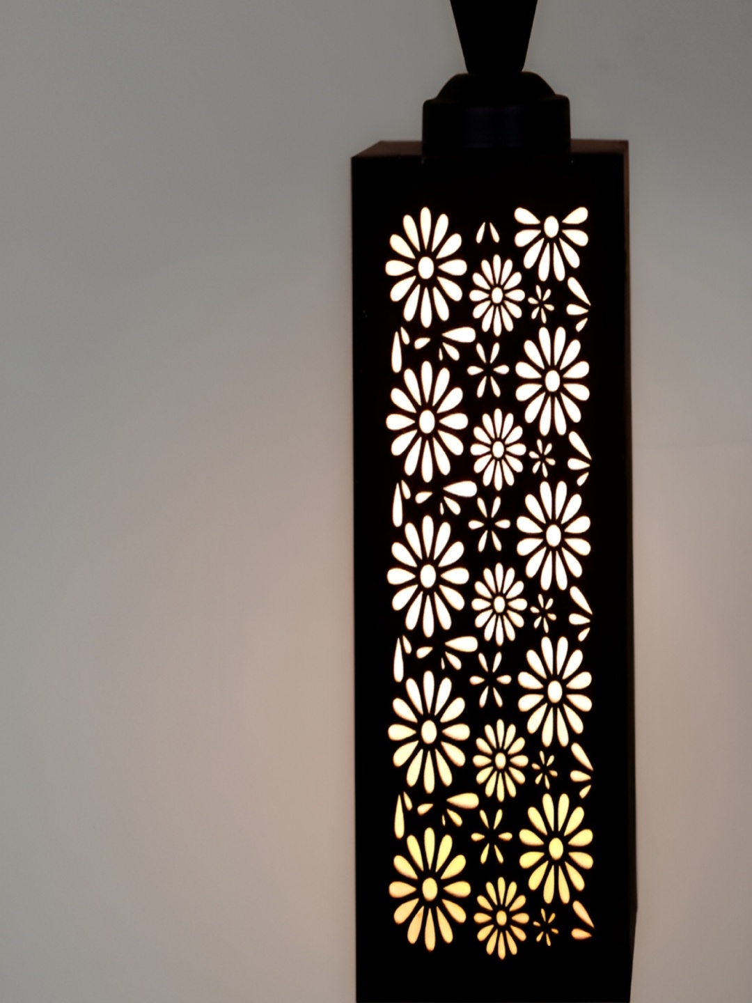 

1ST TIME Brown Textured Traditional Wooden Rectangular Ceiling Lamp