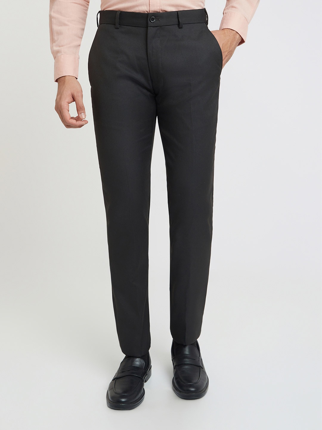

Raymond Men Slim Fit Formal Trousers, Brown
