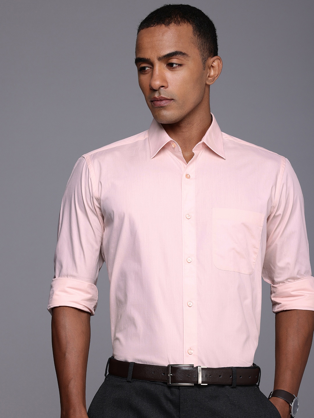 

Raymond Pure Cotton Opaque Formal Shirt, Pink