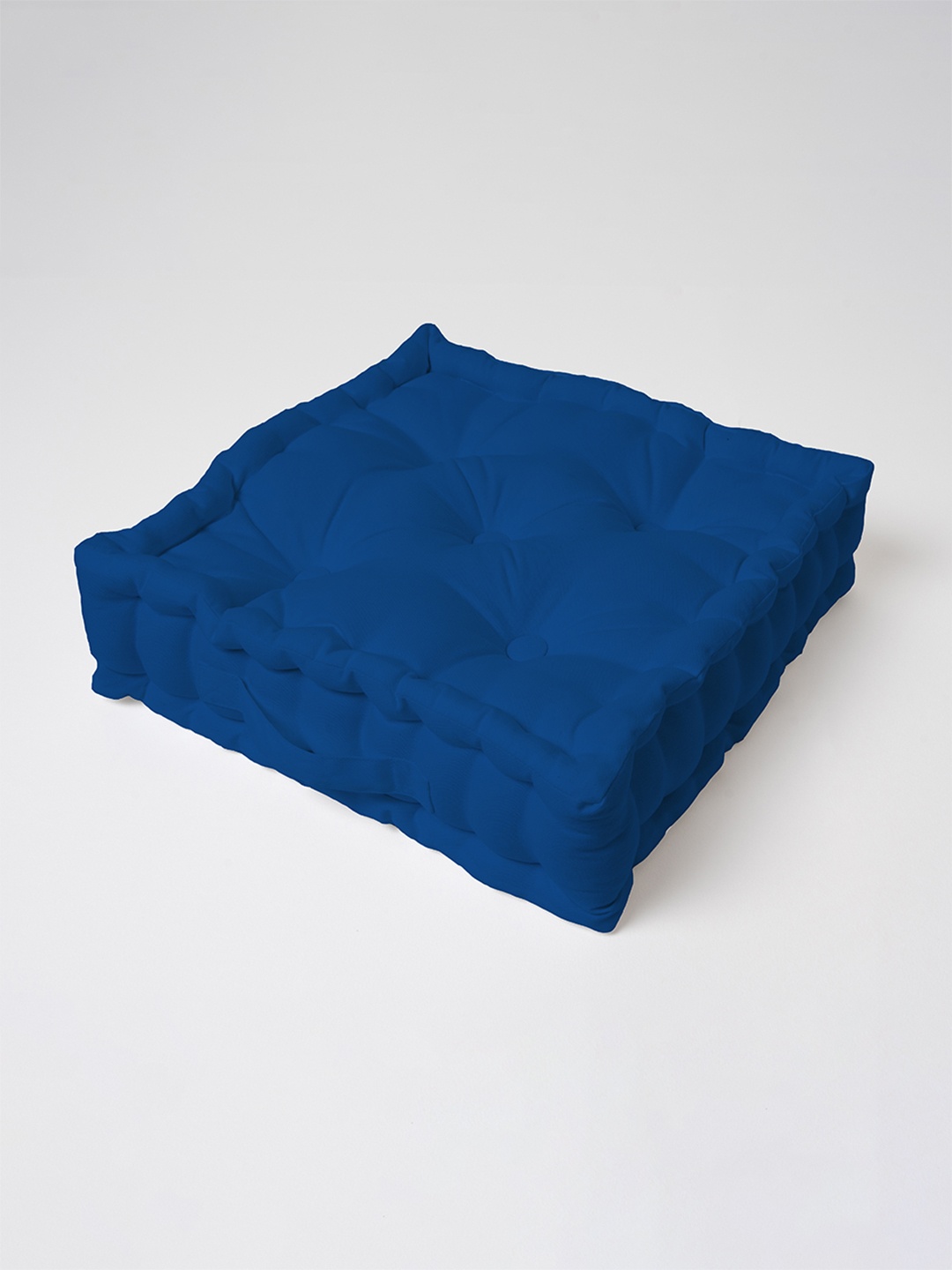 

SKANDA FAB Blue Pure Cotton Square-Shaped Floor Cushion