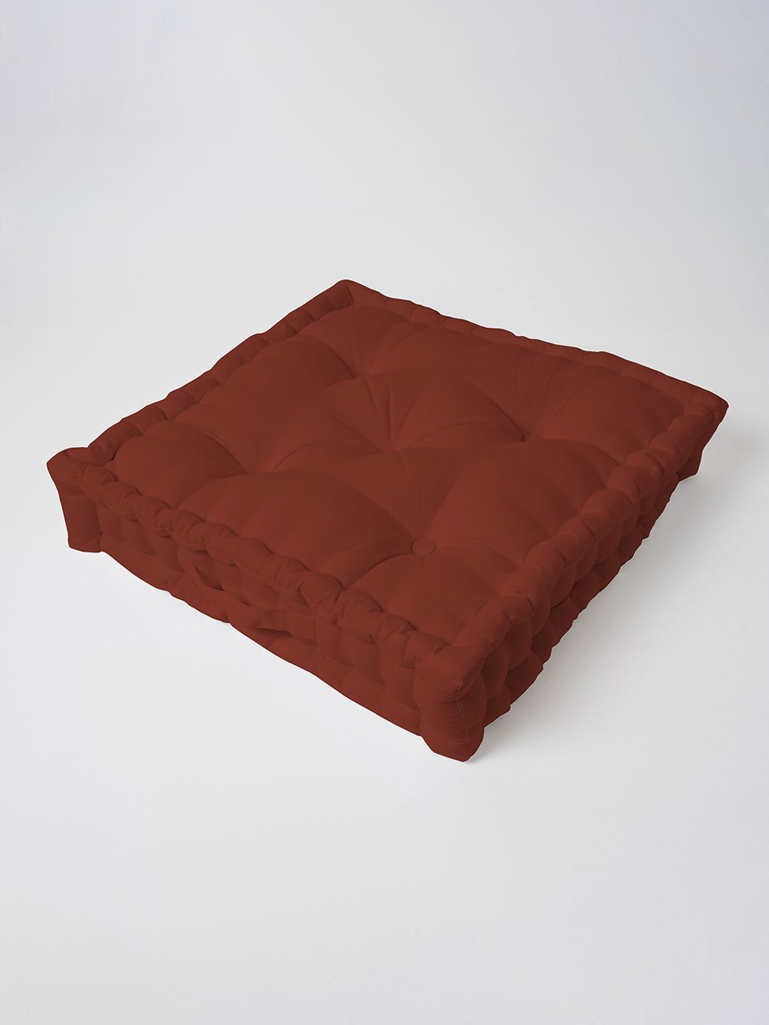 

SKANDA FAB Brown Pure Cotton Square-Shaped Floor Cushion