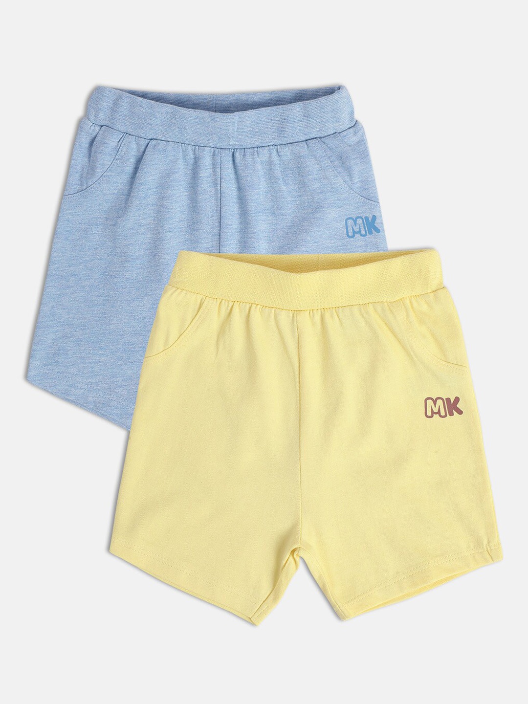 

MINI KLUB Boys Pack Of 2 Mid Rise Cotton Shorts, Multi
