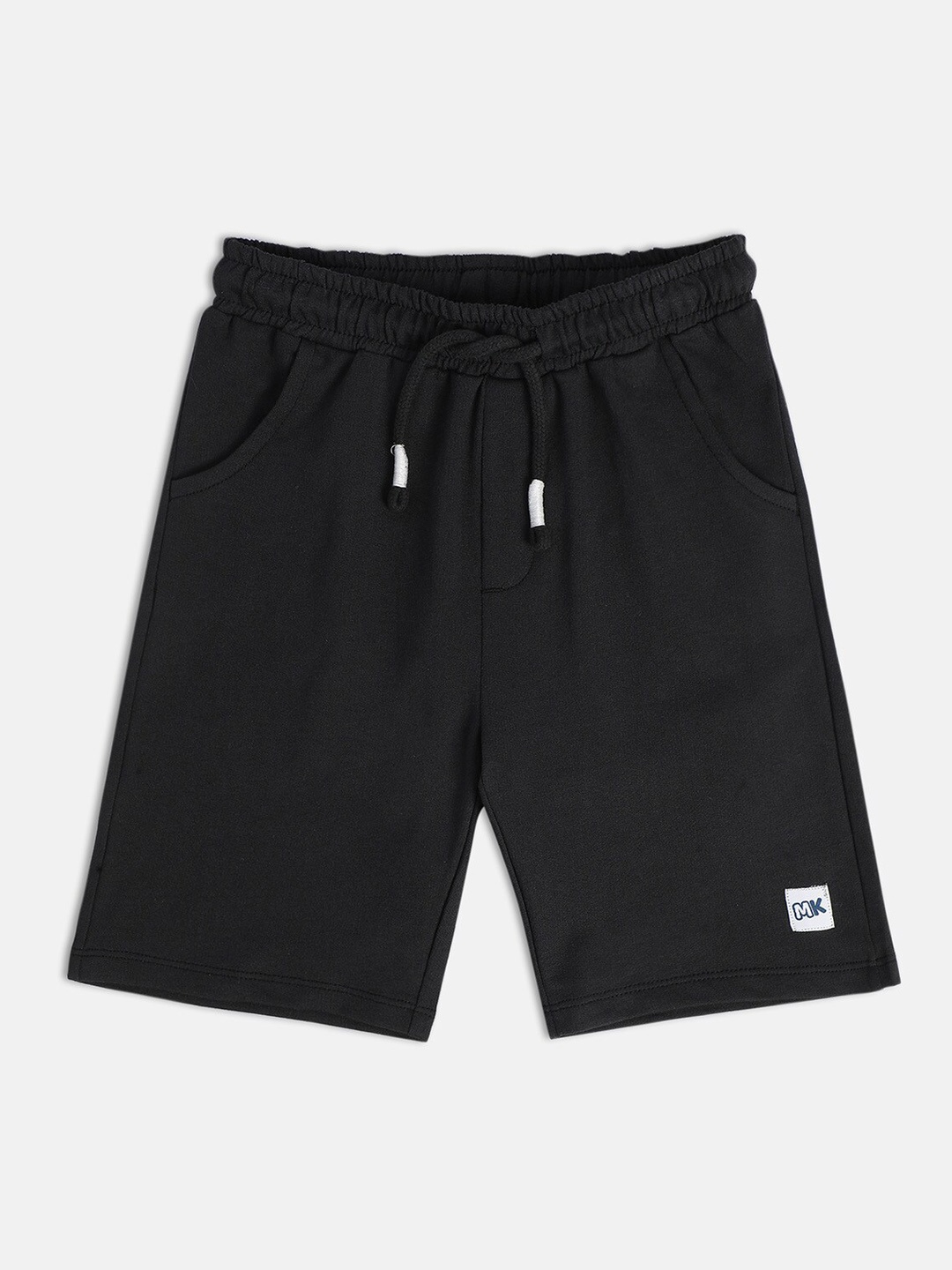 

MINI KLUB Boys Mid Rise Pure Cotton Shorts, Black