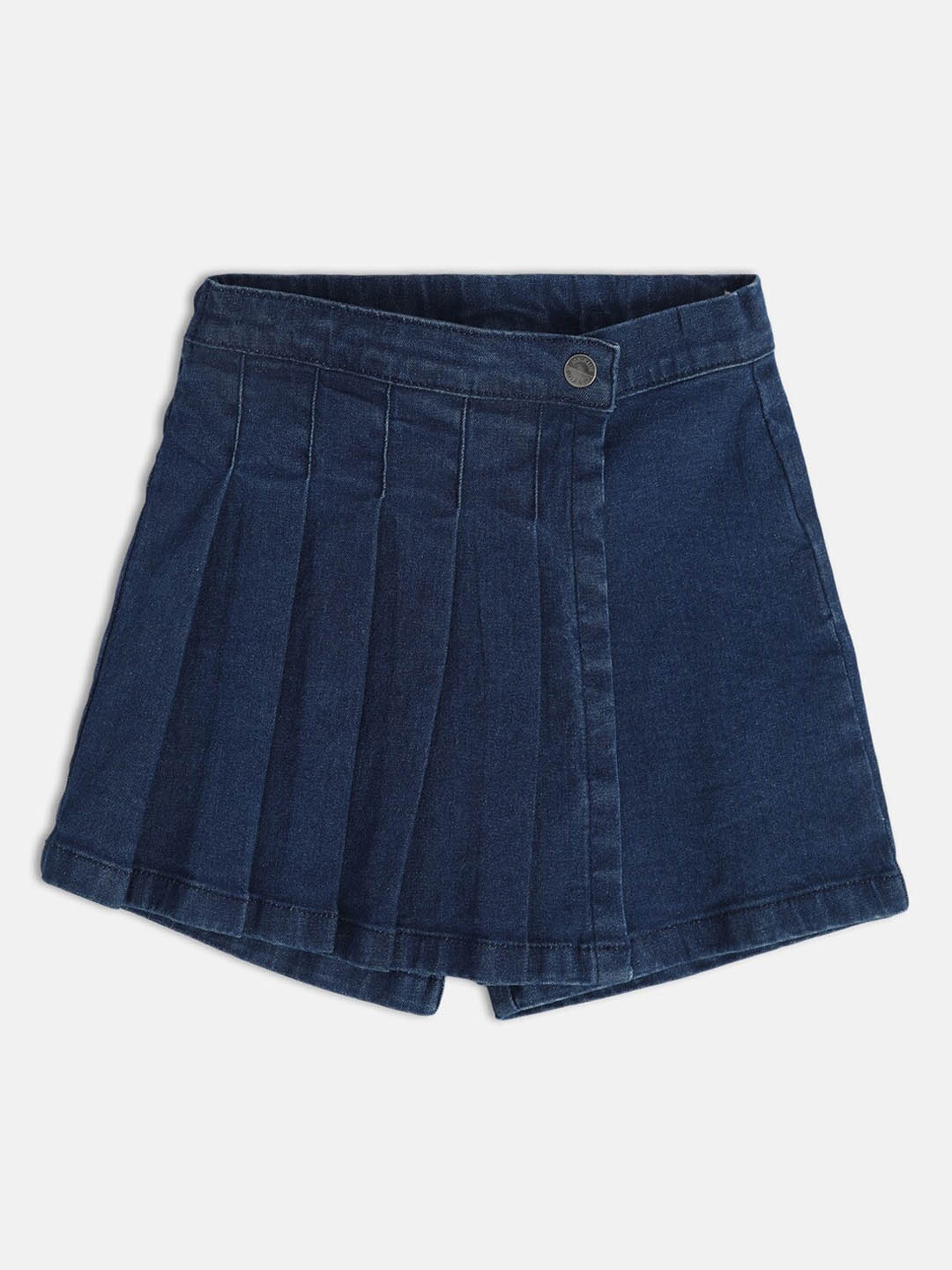 

MINI KLUB Girls Mid Rise Denim Shorts, Blue