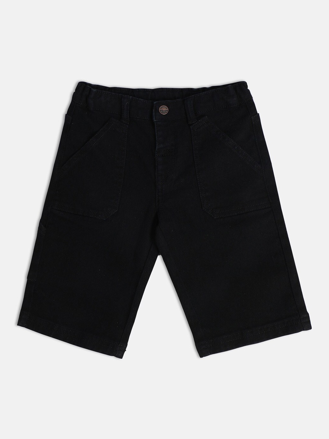 

MINI KLUB Boys Mid Rise Cotton Shorts, Navy blue