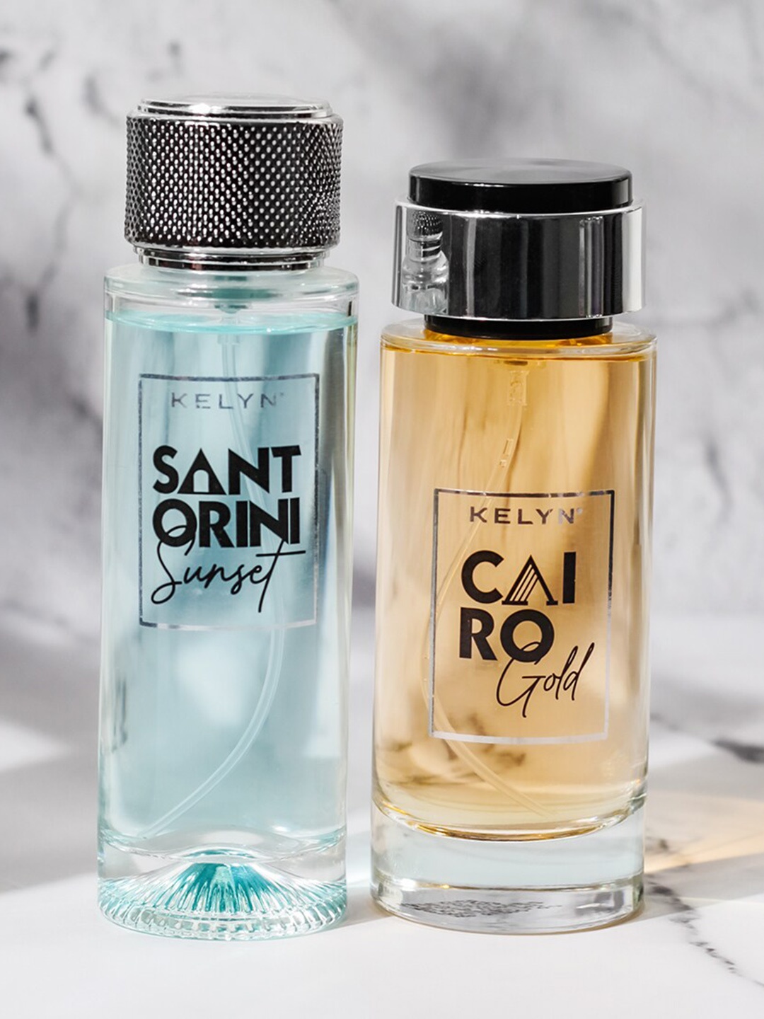 

KELYN Cairo Gold Eau De Parfum - 100ml & Santorini Sunset Eau De Parfum - 200ml, Multi