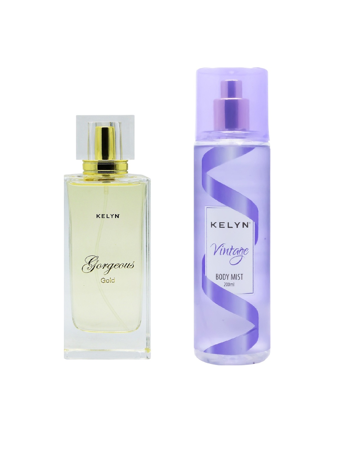 

KELYN Women Luxury Gorgeous Gold Eau De Parfum - 100ml & Vintage Body Mist - 200ml, Multi