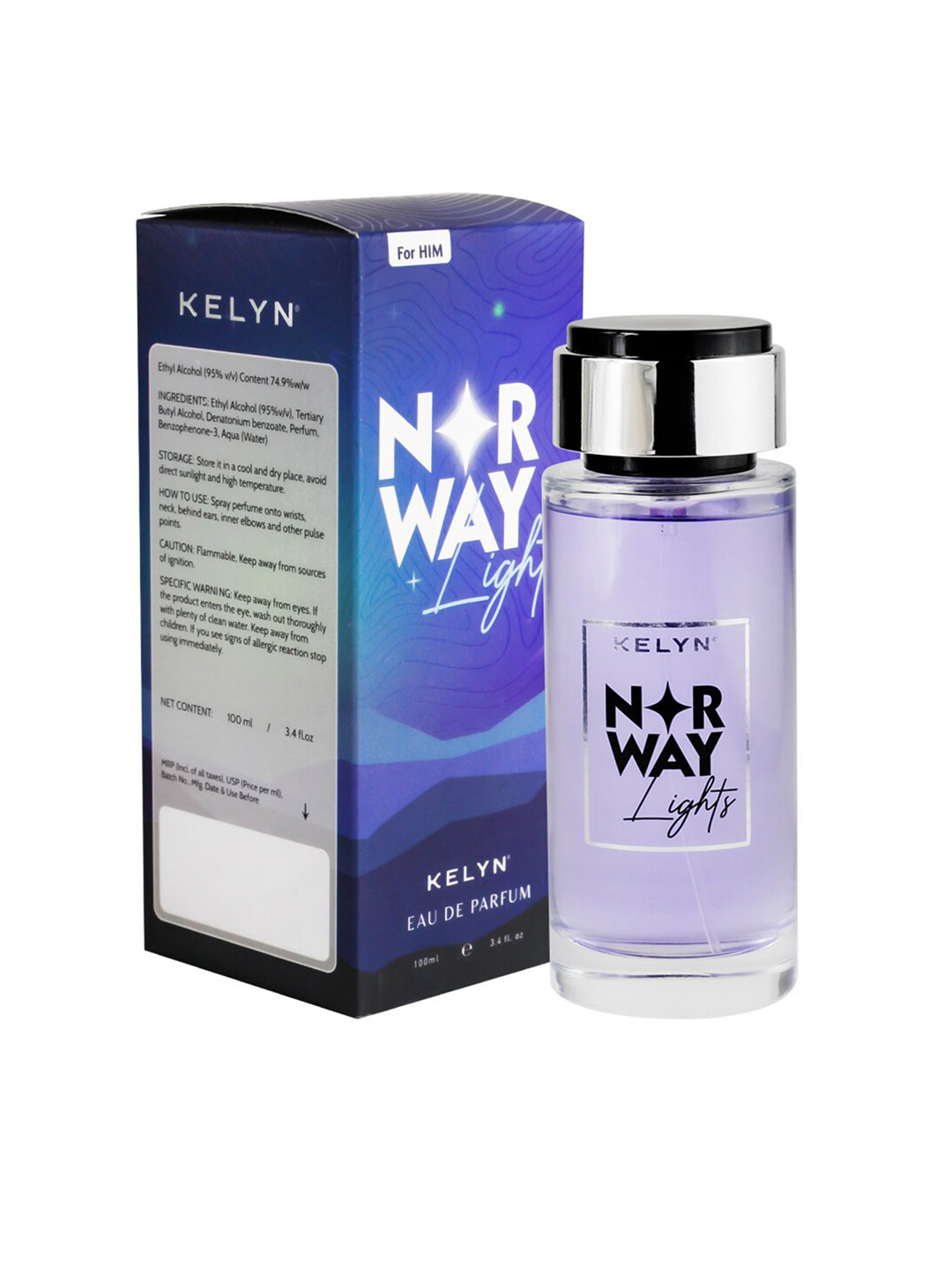

KELYN Men Norway Long Lasting Eau De Parfum - 100ml, Multi