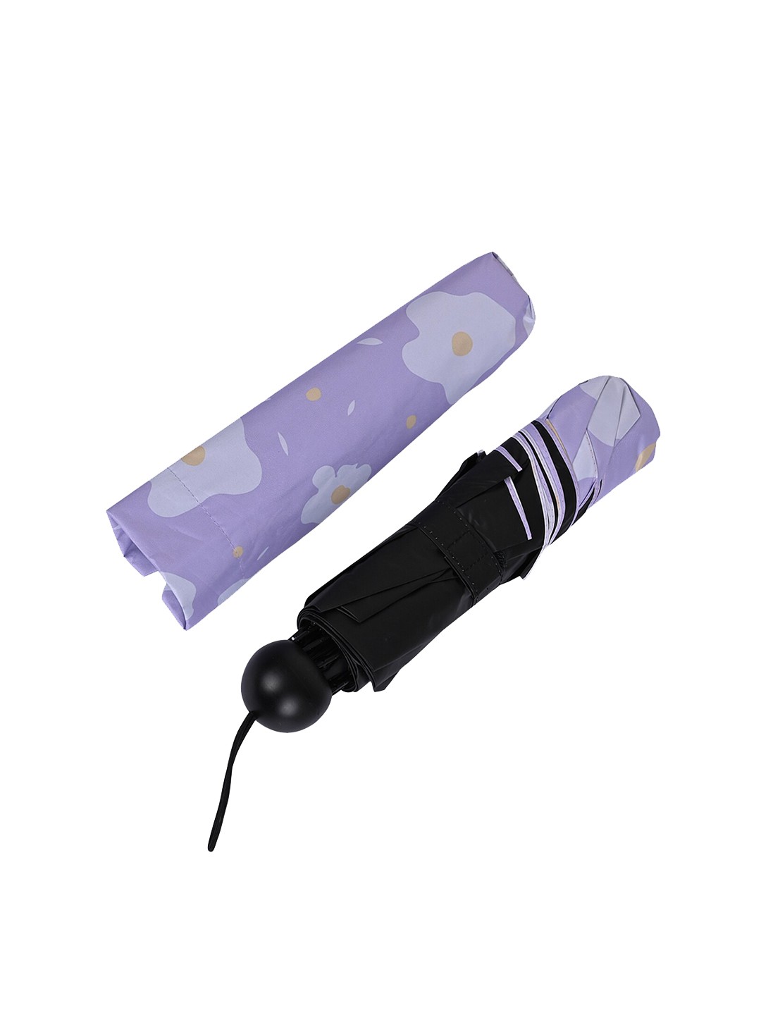 

LOOM LEGACY Manual 3 Fold Floral Printed Umbrellas, Purple