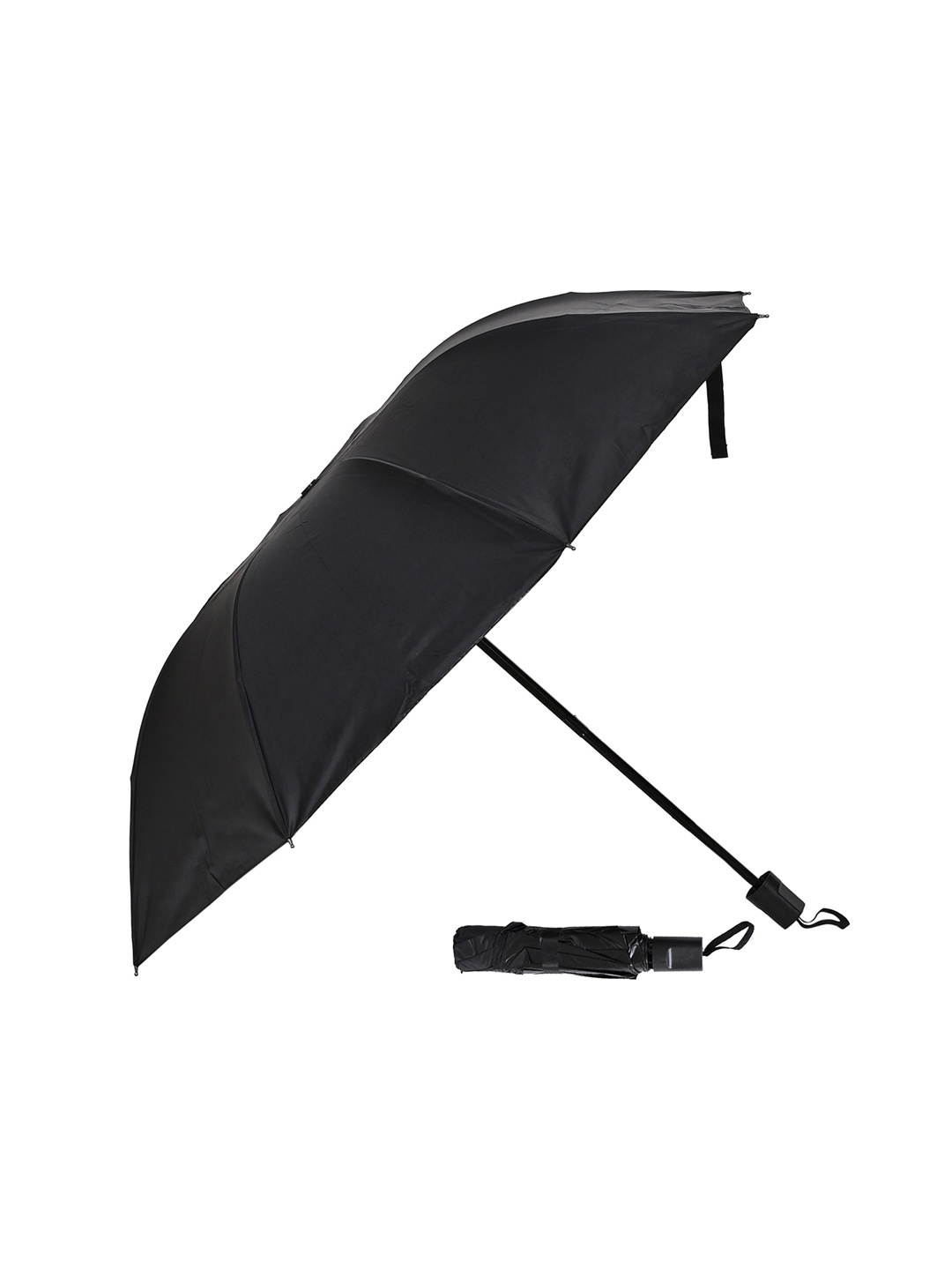 

LOOM LEGACY Manual 3 Fold Floral Umbrellas, Black