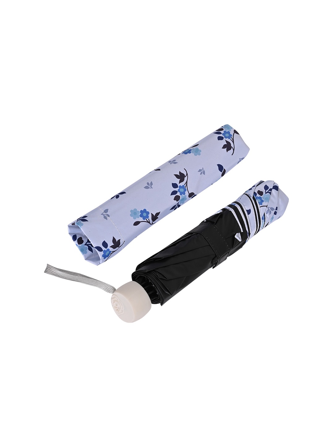 

LOOM LEGACY Manual 3 Fold Floral Umbrellas, Navy blue