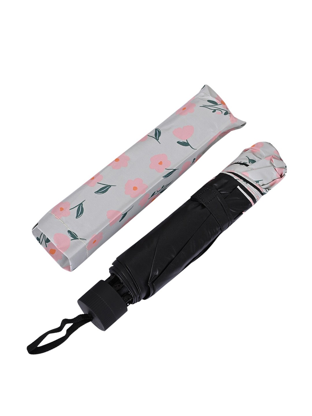 

LOOM LEGACY Manual 3 Fold Floral Umbrellas, Grey