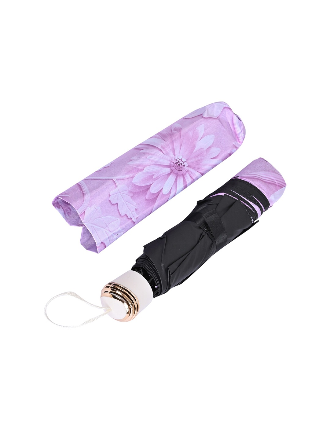 

LOOM LEGACY Manual 3 Fold Floral Umbrellas, Purple