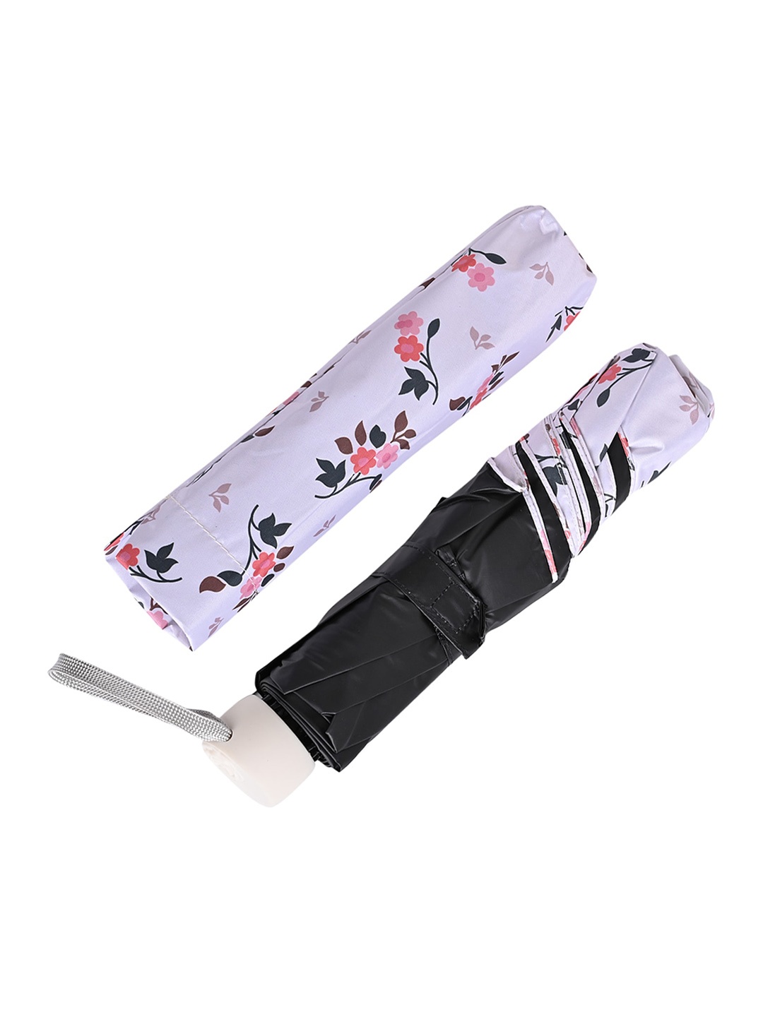 

LOOM LEGACY Manual 3 Fold Floral Printed Umbrellas, Pink