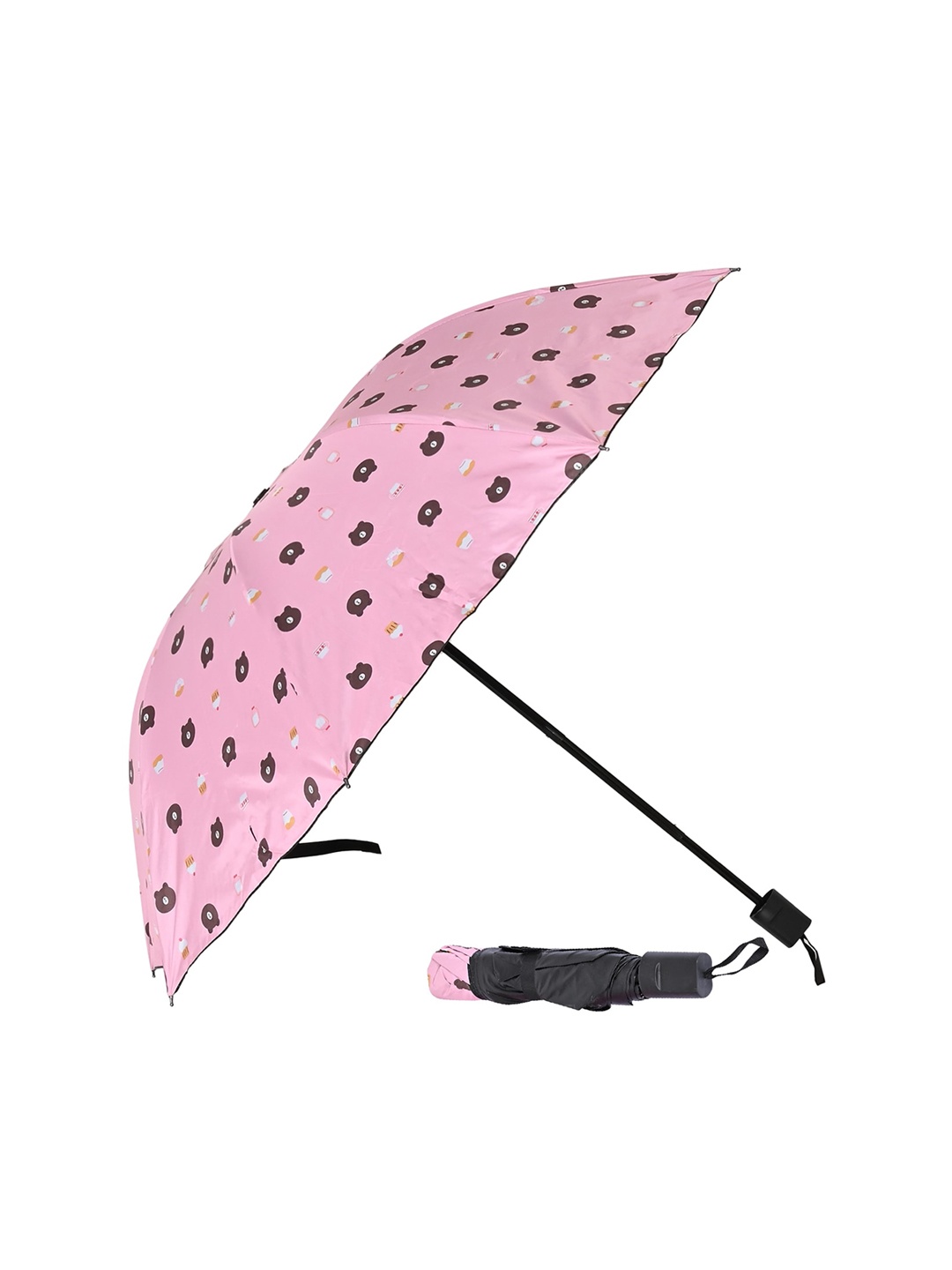 

LOOM LEGACY Manual 3 Fold Ethnic Motifs Umbrellas, Pink