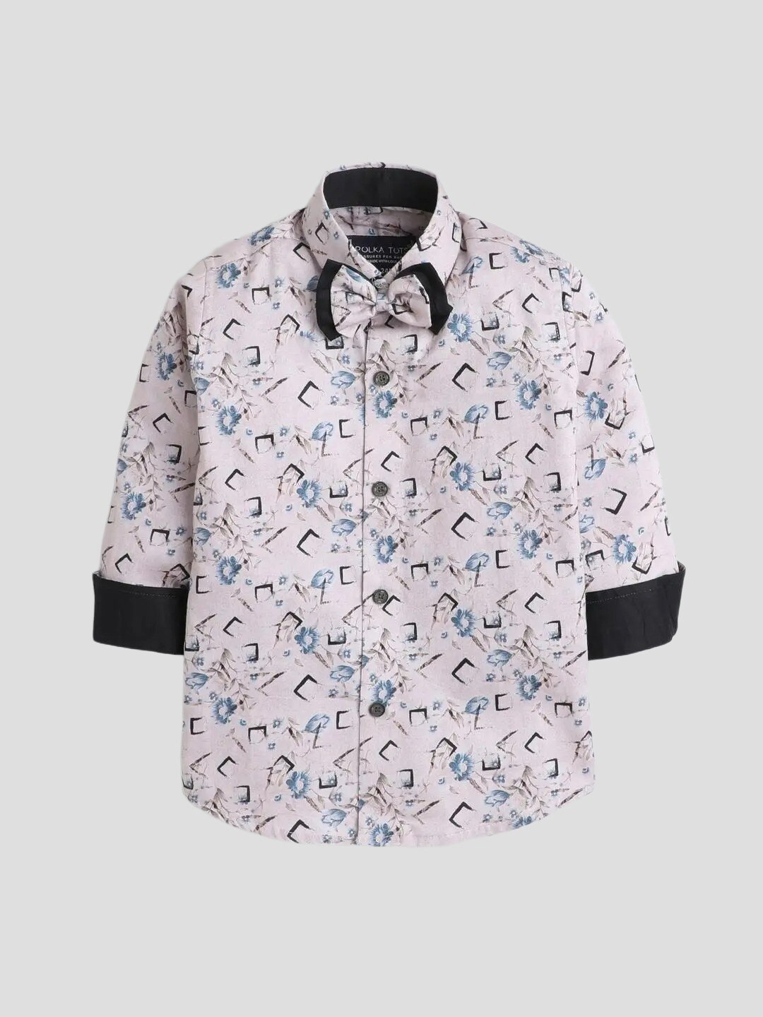 

Polka Tots Boys Conversational Printed Full Sleeves Casual Shirt, Pink