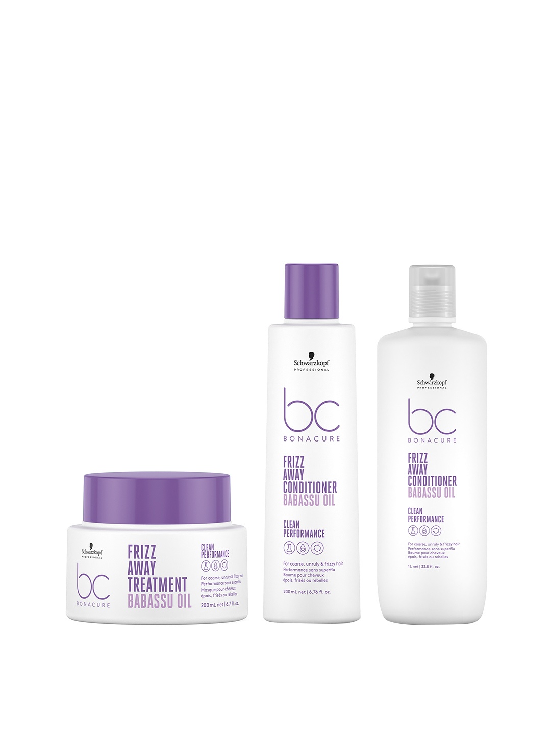 

Schwarzkopf PROFESSIONAL Bonacure Set of 2 Conditioner - 200ml & 1L + 1 Hair Mask - 200ml, White