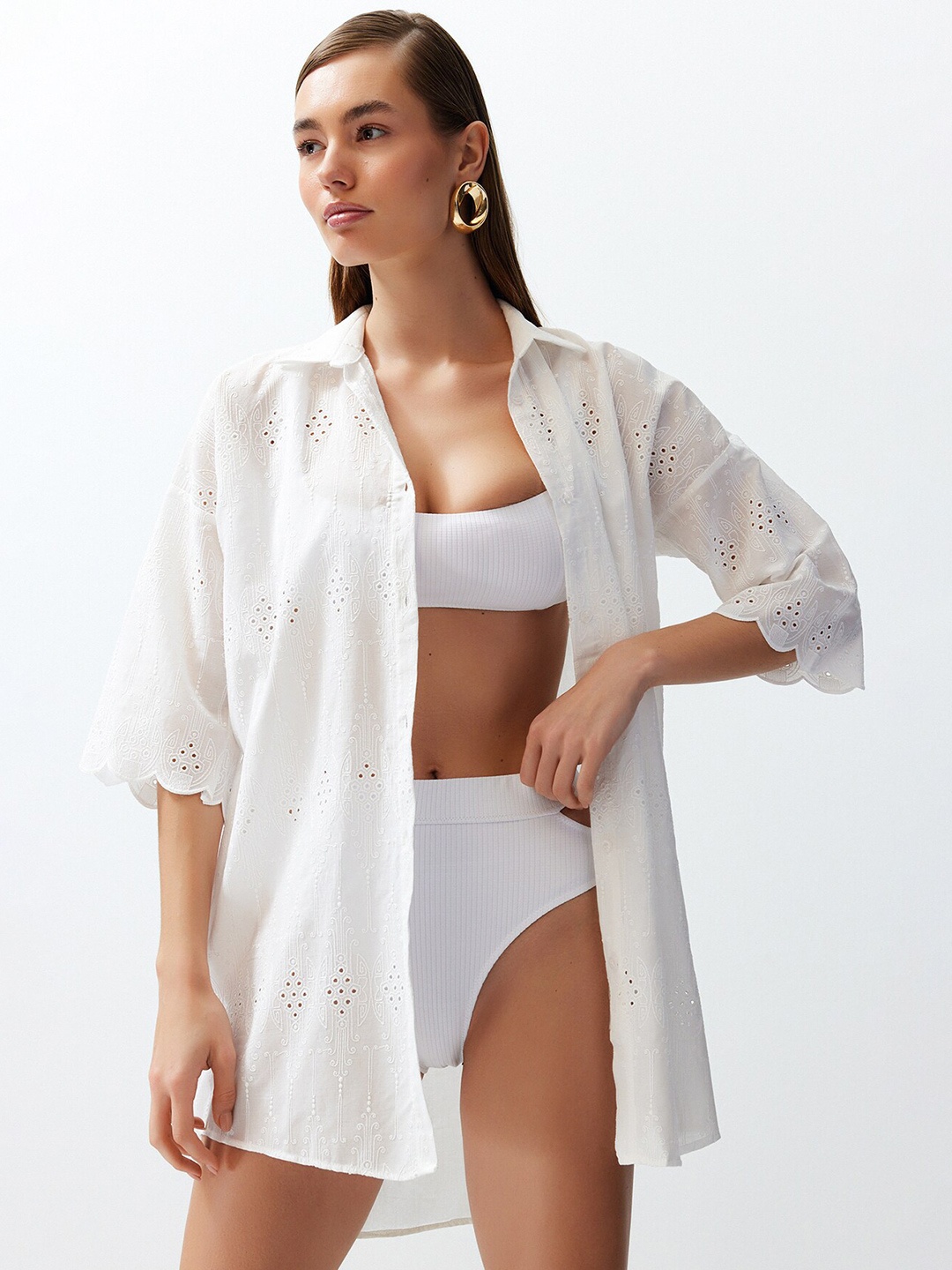 

Trendyol Opaque Cotton Casual Shirt, White