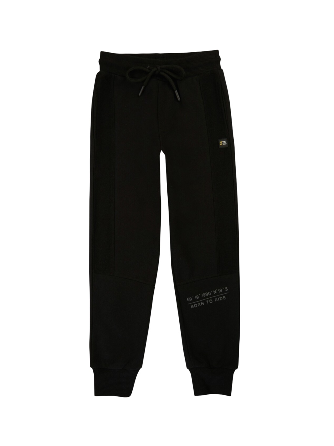 

Gini and Jony Boys Mid-Rise Cotton Jogger, Black