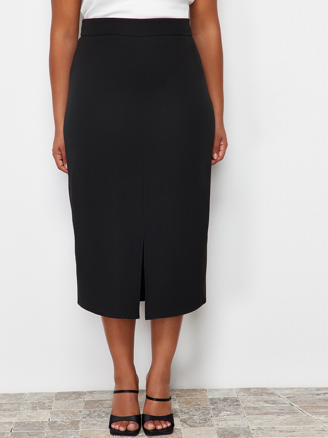 

Trendyol A-Line Knee Length Skirts, Black