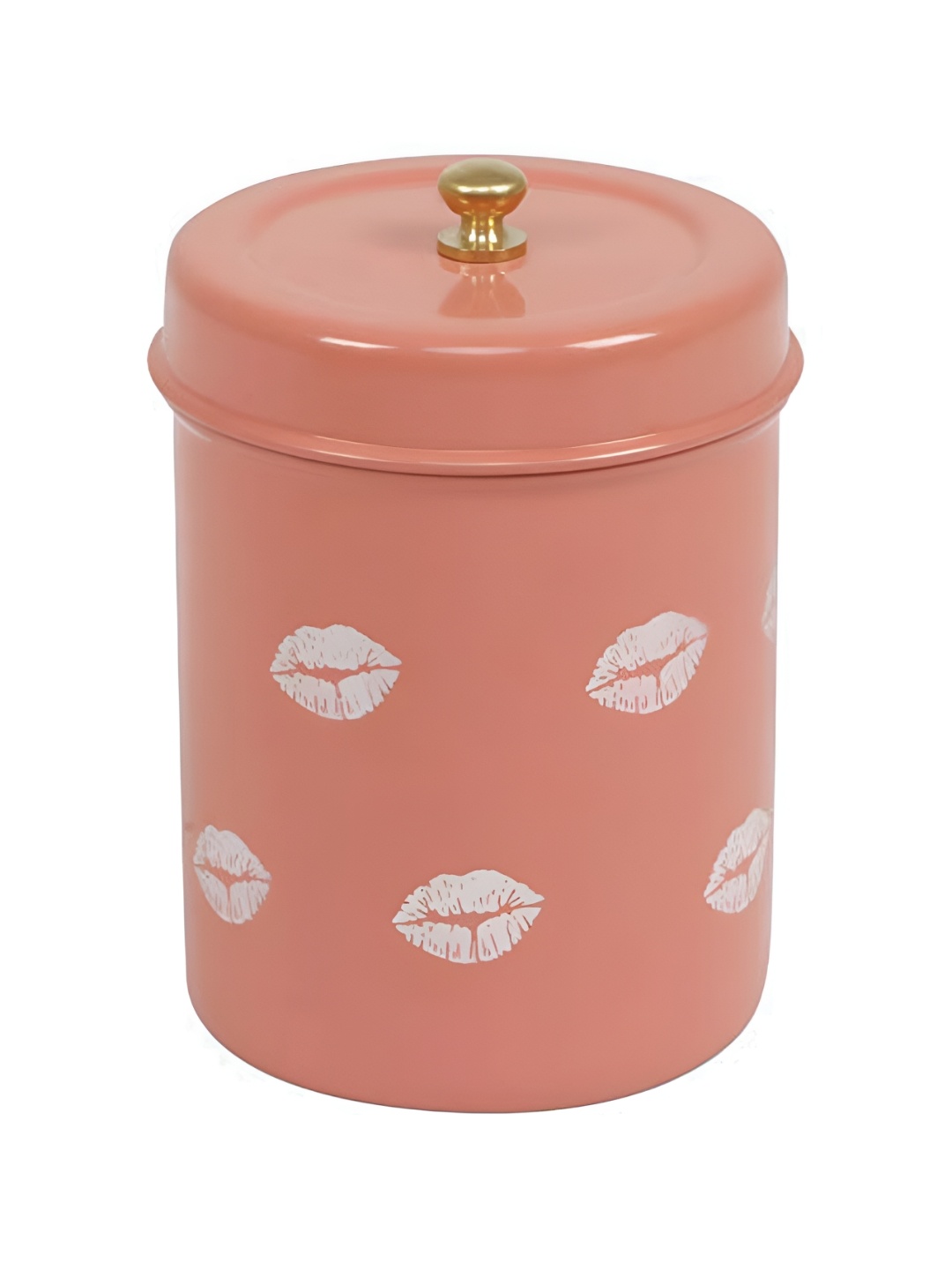 

Living With Elan Peach & White Printed Stainless Steel Canister