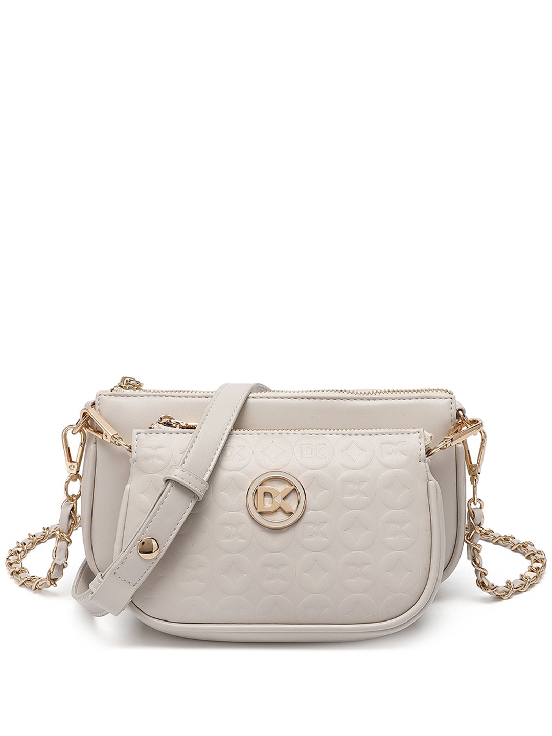 

Diana Korr PU Structured Sling Bag, Off white
