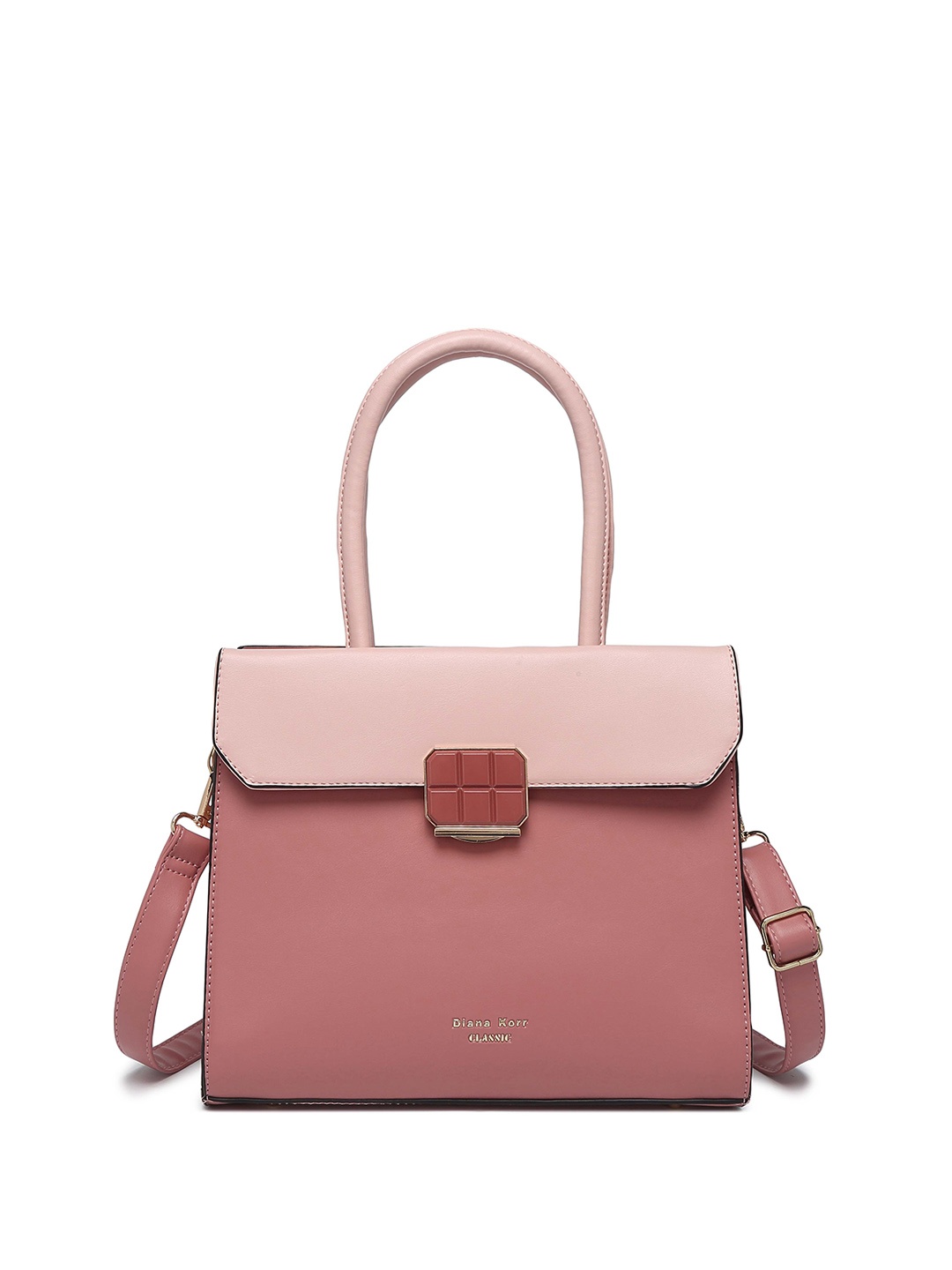 Diana Korr Colourblocked Handheld Bag, Pink