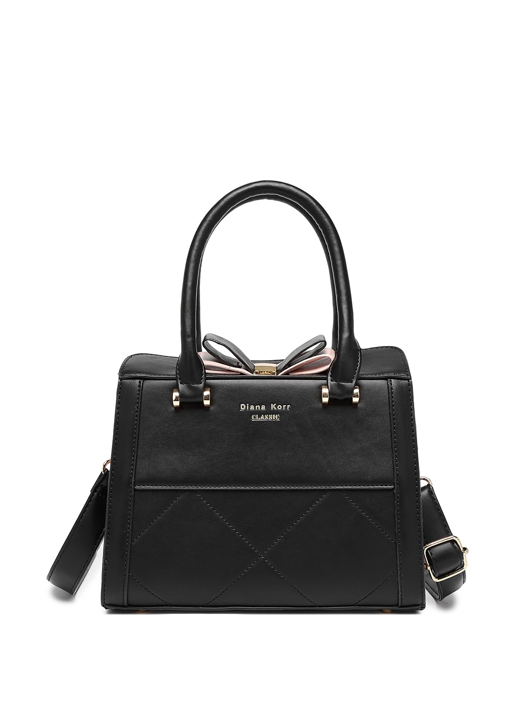 

Diana Korr Textured Structured Handheld Bag, Black