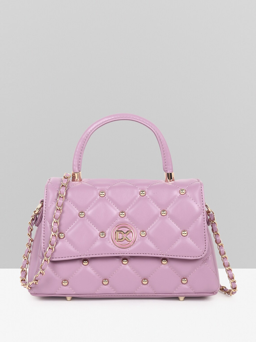 

Diana Korr Geometric Textured Structured Handheld Bag, Purple