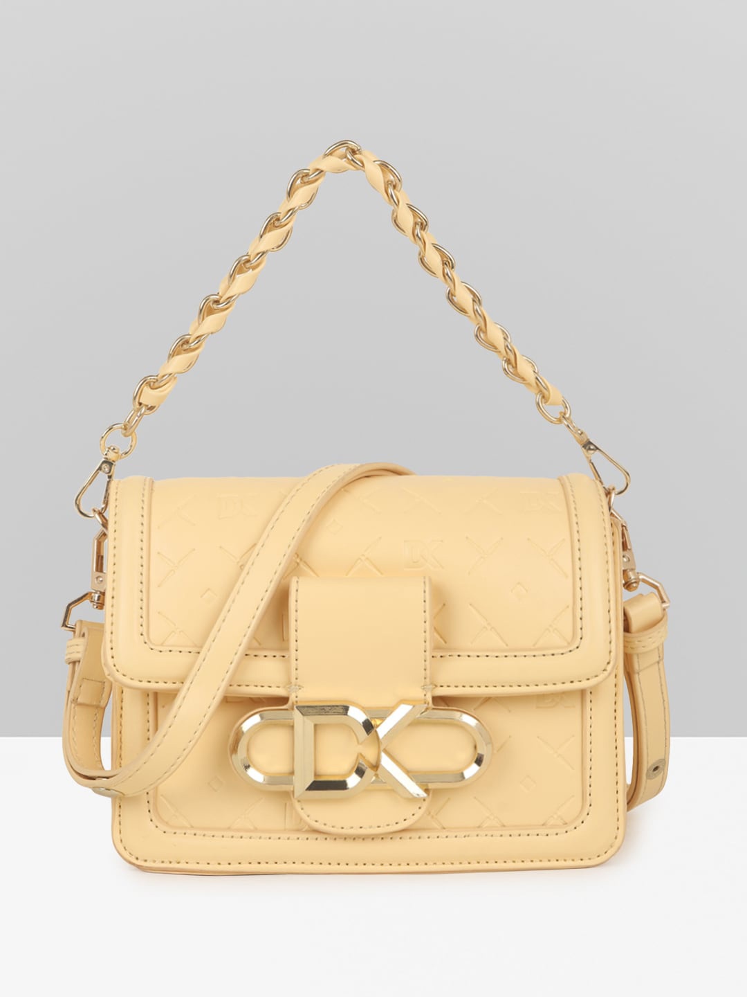 

Diana Korr Textured Structured Handheld Bag, Yellow